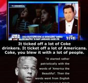 Insane people get angry about the Coke ad…