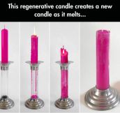 This incredible candle regenerates and creates a new candle…