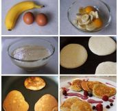 Quick and easy banana pancakes…