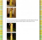 Illegally downloading a dress…