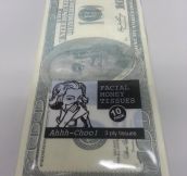 100 Dollar Bill Printed Tissues