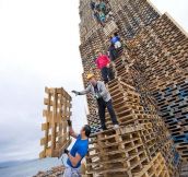 Yes, Those Are People Stacking Thousands Of Pallets. But The Crazy Part Is What They Do Next.