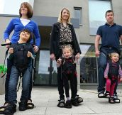 Harness invented by a mother of a child with cerebral palsy, helps disabled children walk for the first time..#4 is just Incredible