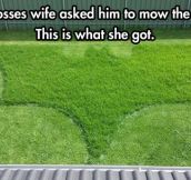 The lawn she deserves, but not the one she needs right now…