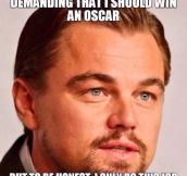 Leonardo DiCaprio’s response to not winning an Oscar…
