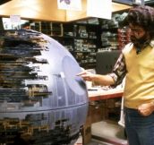 Over-looking the construction of the second Death Star..