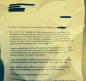 This Student Gave His Boss His Letter Of Resignation…Wait Until You See What He Wrote!