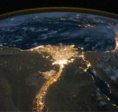 The Nile river from space.