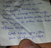 Heartwarming Note Left For College Student Who Fell Asleep In His Car