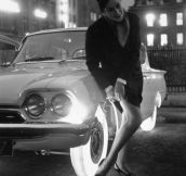 These illuminated tires were developed by Goodyear in 1961