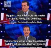 Joss Whedon on Colbert report