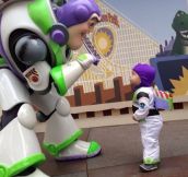 Buzz Lightyear meets his son!