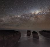 With No Moon Out and the Sky Pitch Black, the Milky Way Casts Shadows in Southern Australia