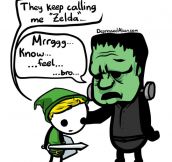 Zelda and Frankenstein Commiserate