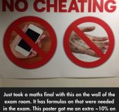 Helpful Anti-Cheating Poster