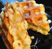 Grilled Cheese Bacon Waffles