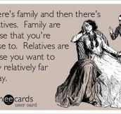 Family Vs. Relatives