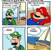 Mario And Luigi Make It To Shore