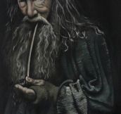 A friend painted this well known image, Gandalf the Grey