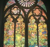 Banksy’s Stained Glass