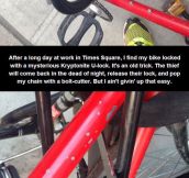 Stopping A Bike Thief