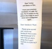 Dear Sandwich Thief