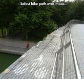 Bike Path In Parc De La Villette, Paris