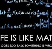 Life Is Like Math In A Way