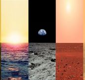 Venus, Earth, Moon, Mars And Titan