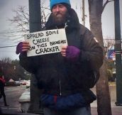 Clever Homeless Man