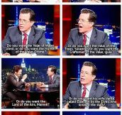 Tolkien Showdown In Colbert’s Show