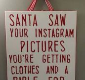 Santa Follows You On Instagram