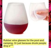 Rubber Wine Glasses Are The Solution