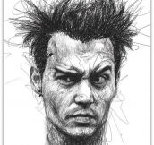 Unique Drawing Of Johnny Depp