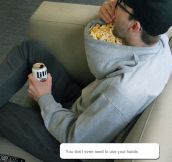 Popcorn Holder For Lazy People