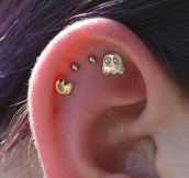 Pac-Man Ear Piercing