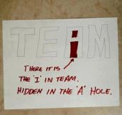 I Found The ‘I’ In Team