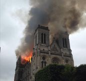 French Church On Fire