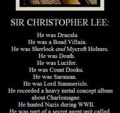 Sir Christopher Lee Is Unbeatable