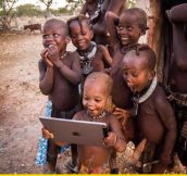 Tribal Children See A Ipad For The First Time