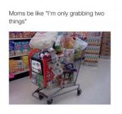 Moms At The Grocery Store