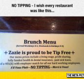 No Tipping
