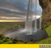 The Seljalandsfoss Waterfall In Iceland
