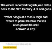 Oldest Recorded English Joke