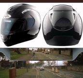 Helmet With A Rear View Mirror