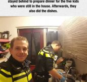 Two Policemen Doing The Right Thing