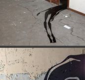 Shadows Painted In Abandoned Psychiatric Hospitals