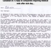 Reply From Canadian Doctor