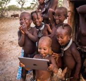 Tribal Children See An iPad For The First Time