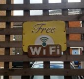 This pubs WiFi sign looks like it’s from the 50s